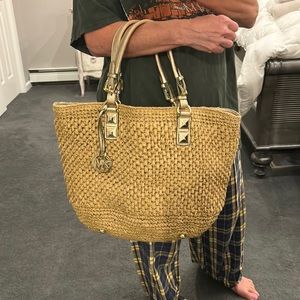 Michael Kors Straw Tote Bag